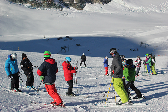 ski instructor course, Saas Fee, Switzerland