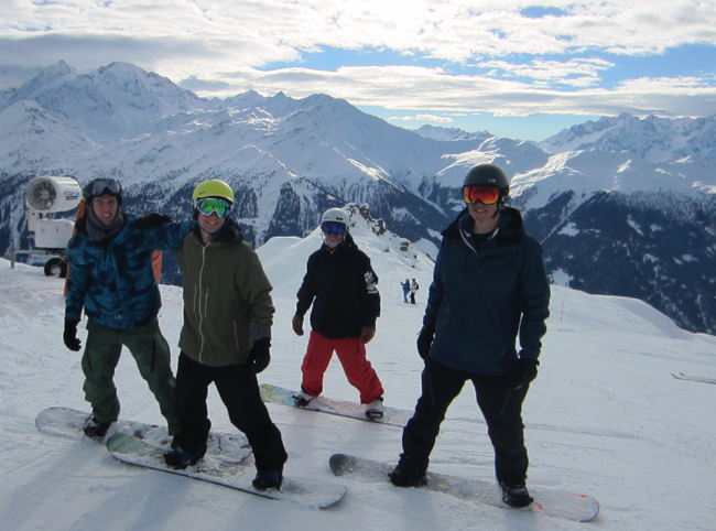 snowboard instructor course, Peak Leaders, snowboarders, gap year, Verbier
