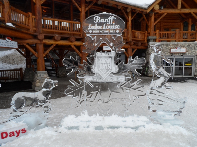 Banff, Lake Louise, ice carving, sculpture, Canada