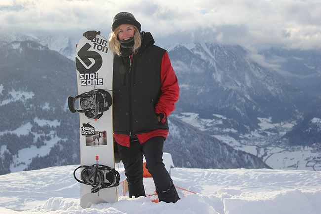 Orla Doolin, Burton Snowboards, Verbier, Peak Leaders, snowboard course, ride with a pro