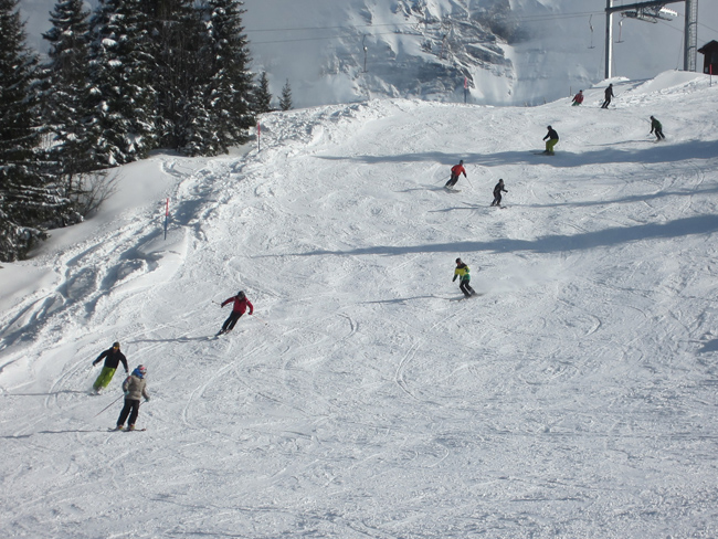 Peak Leaders, ski instructor course, Switzerland, Villars, 
