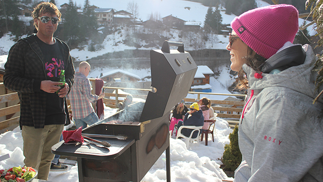 BBQ, gap year, instructor course, Morzine, France, barbecue
