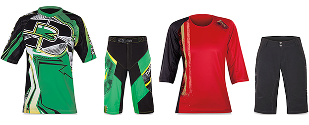 Dakine Mountain Bike gear, Descent jersey, descent short, Xena jersey, 8 track short