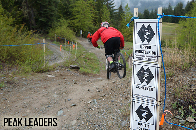 Peak Leaders, mountain bike instructor course, IDP level 2, Whistler, Canada, Whistler Bike Park