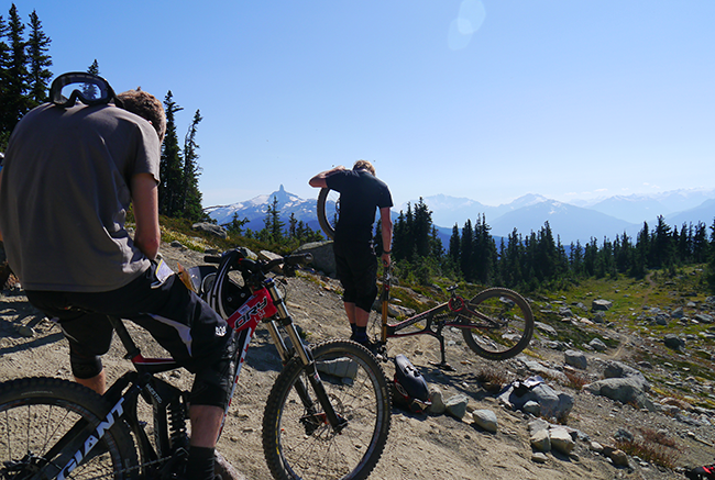 Peak leaders. John Inman, Whistler Mountain Bike guide