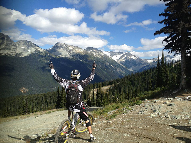 stoked, living the dream, mountain biking, Peak Leaders mountain bike course, Canada, BC, Whistler Bike Park