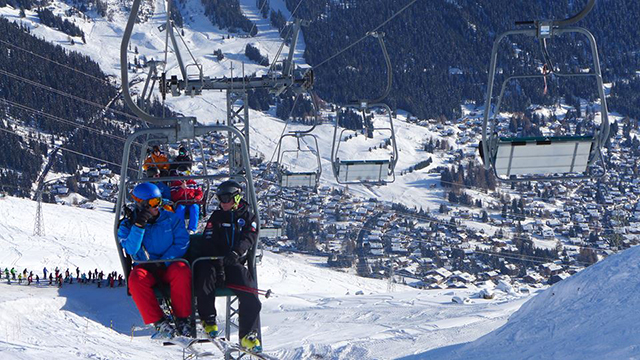 Chairlift, two man chairlift, ES Verbier, Switzerland, ski instructor, ski instructor course