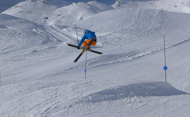 freestyle skiing, Iron cross 180, Verbier park, freestyle ski course, gap year ski course Verbier, Peak Leaders, Verbier Park, Switzerland
