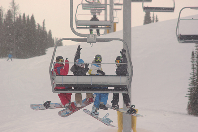 chairlift, Sunshine Village, Banff, Canada, snowboarders, snowboard instructor course, instructor training course