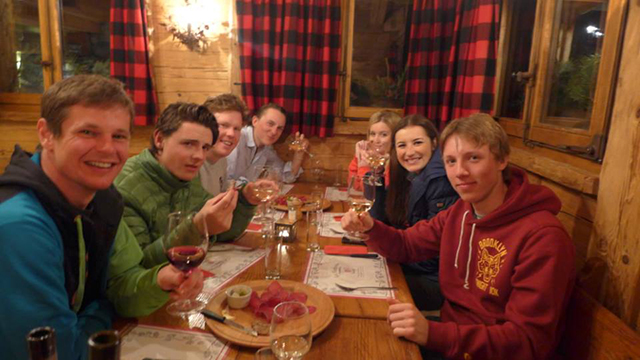 La Marlenaz Verbier, mountain restaurant, Peak Leaders Verbier, ski instructor course Verbier, fondue, gap year ski course