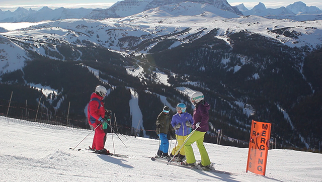 Sunshine Village Ski Resort, Peak Leaders ski instructor course, ski instructor course Canada, Banff, The Rockies, 