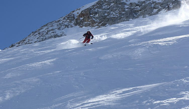 Grand Montet, Chamonix Valley, skiing, moguls, Peak Leaders ski course
