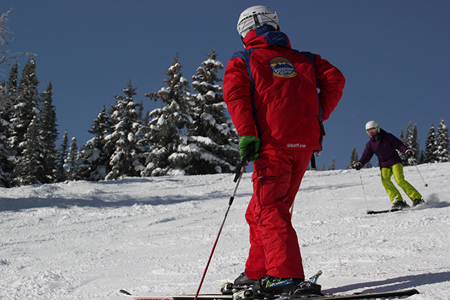 Kenji Morrimoto, Peak Leaders, Sunshine Village Ski & Snowboard Resort, Peak Leaders Banff, ski instructor course, ski training, Elise Victoria Roberts
