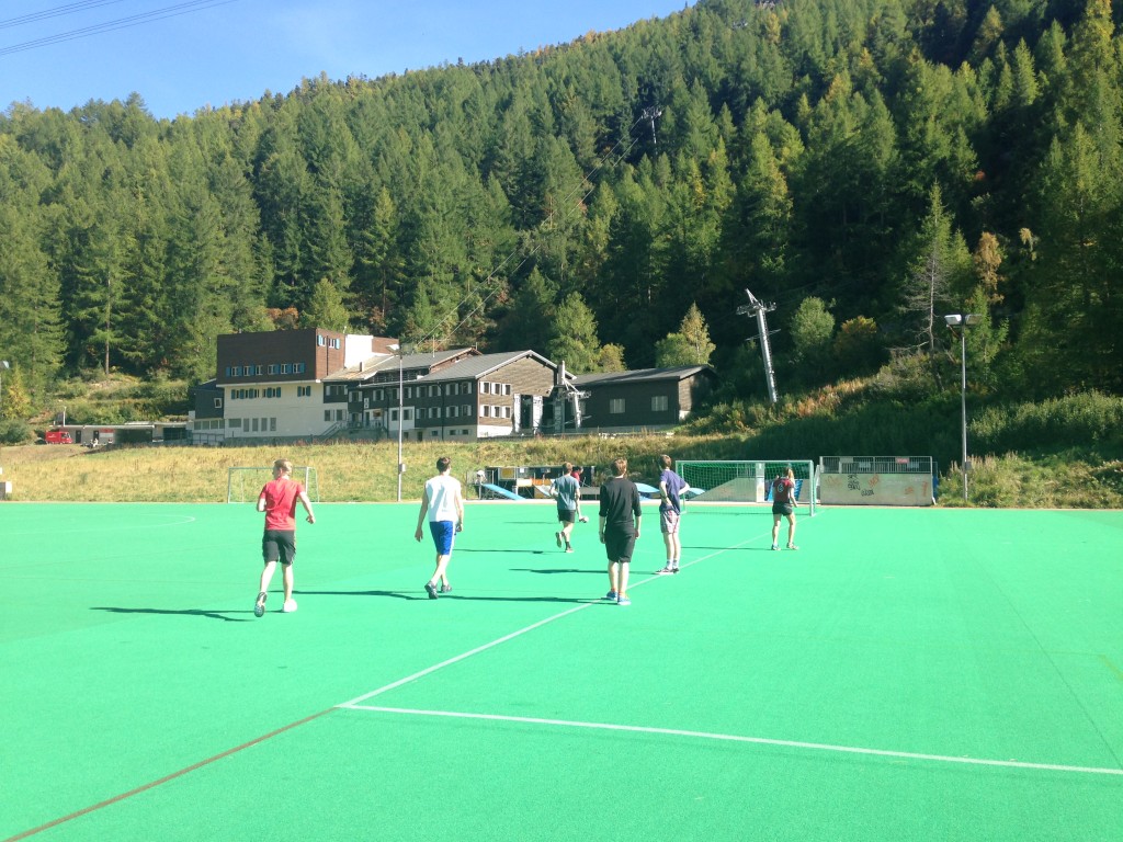 Saas Fee's football pitches