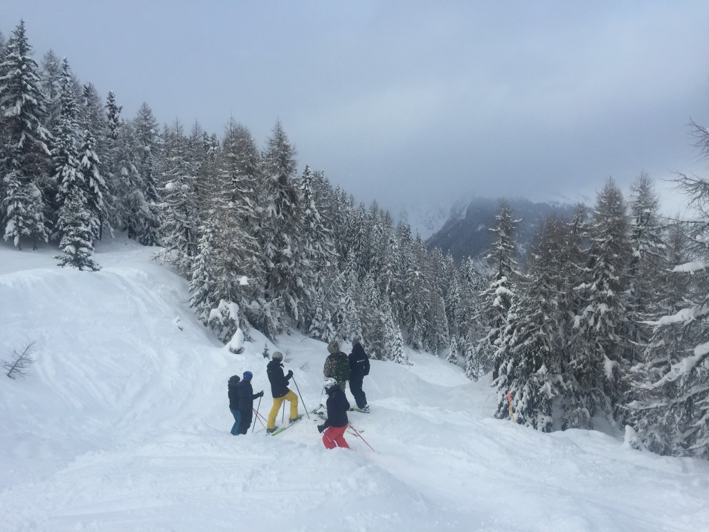 Future ski instructors at Verbier enjoying the view