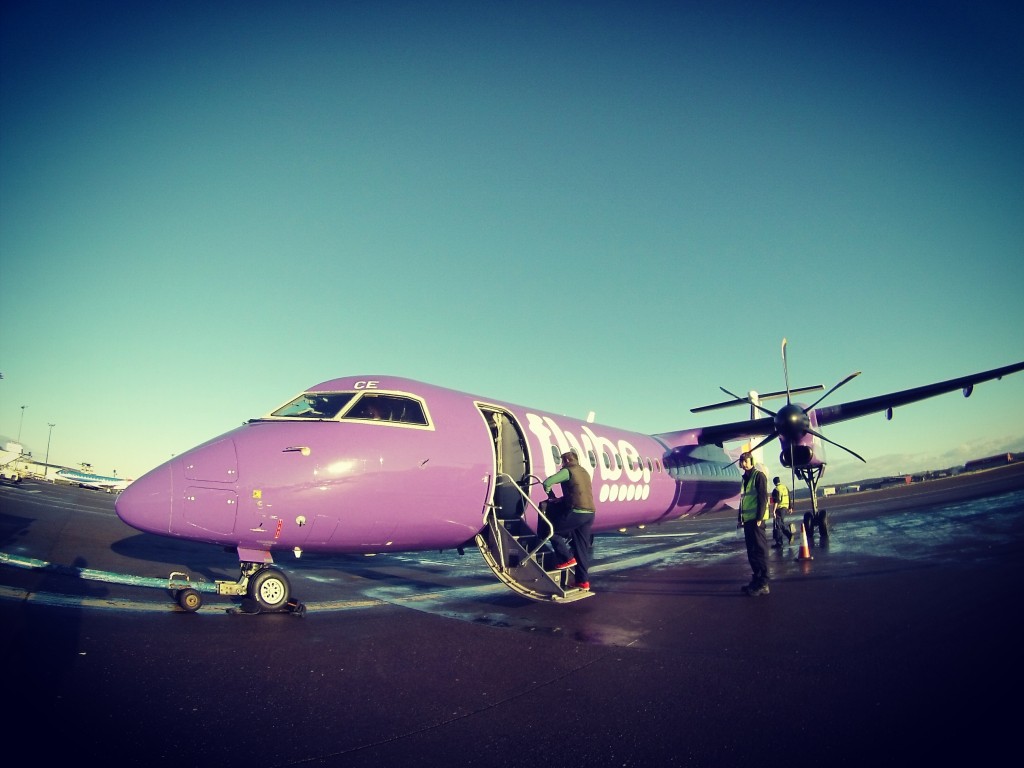 Purple plane from Aberdeen to Belfast to visit Peak Leaders friend
